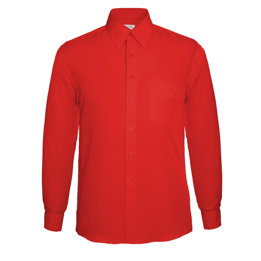 Vegas Boys Fine Peach Finish Microfibre Shirt - Red