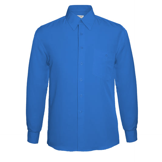 Vegas Boys Fine Peach Finish Microfibre Shirt - Royal Blue