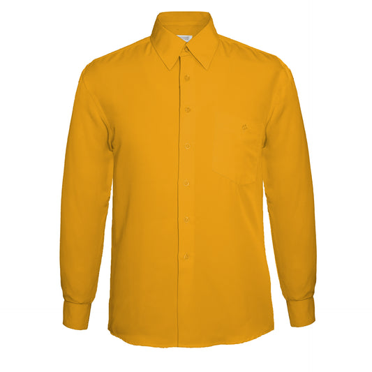 Vegas Boys Fine Peach Finish Microfibre Shirt - Yellow