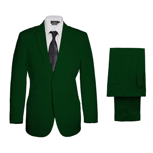 Vegas Fine Twill Plain Microfibre Suit - Emerald