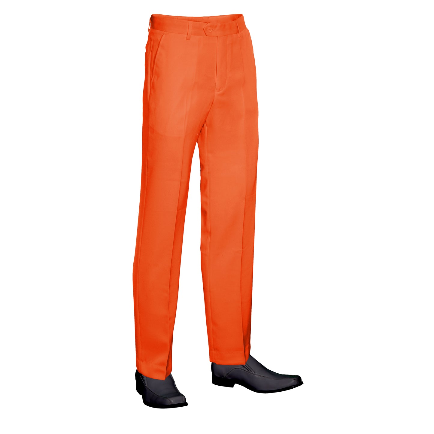 Vegas Fine Twill Plain Microfibre Trousers - Orange