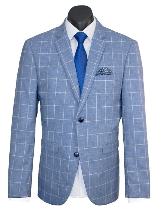 Edison Window Pane Check Wool Suit