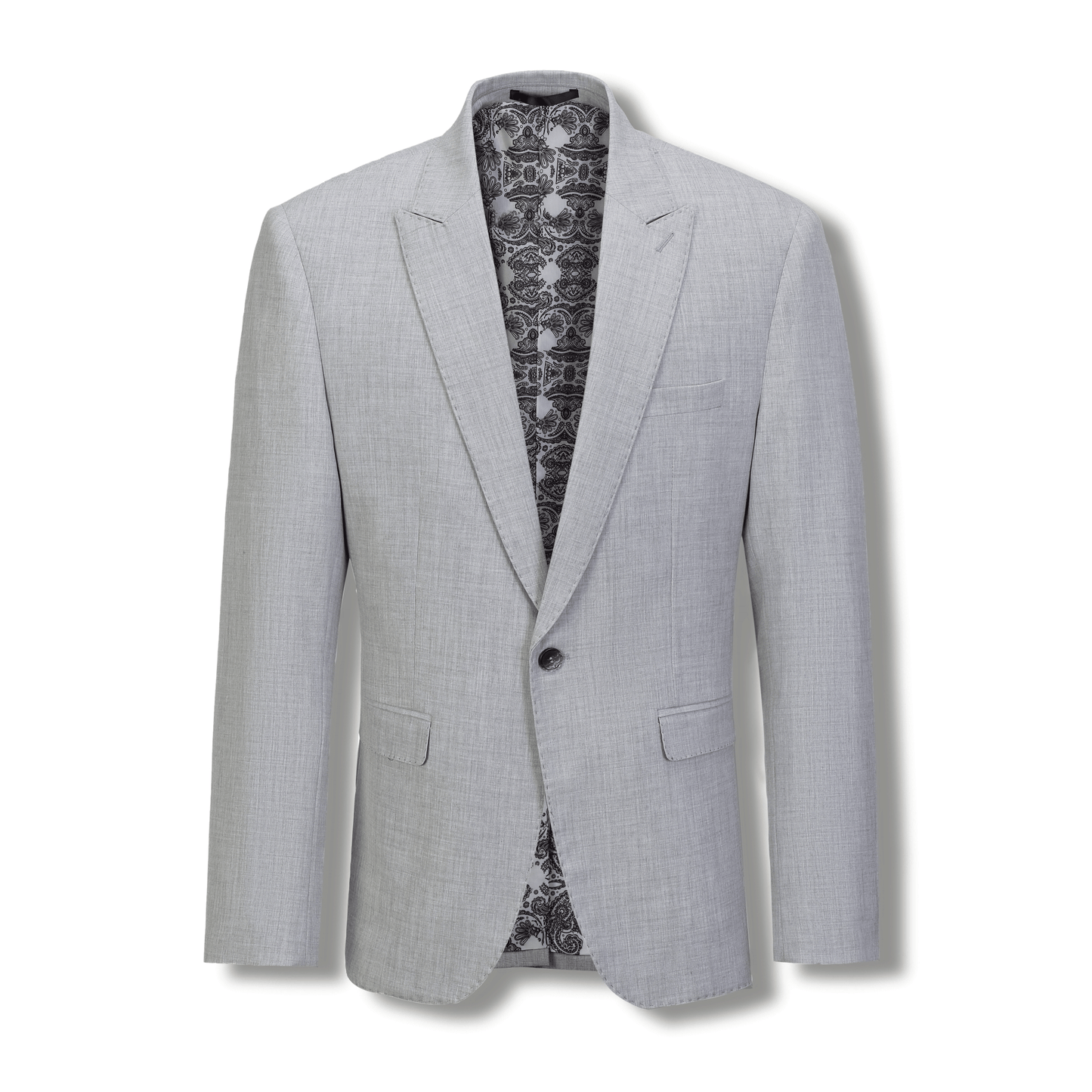 Stallone Plain Weave Stretch Suit - Silver