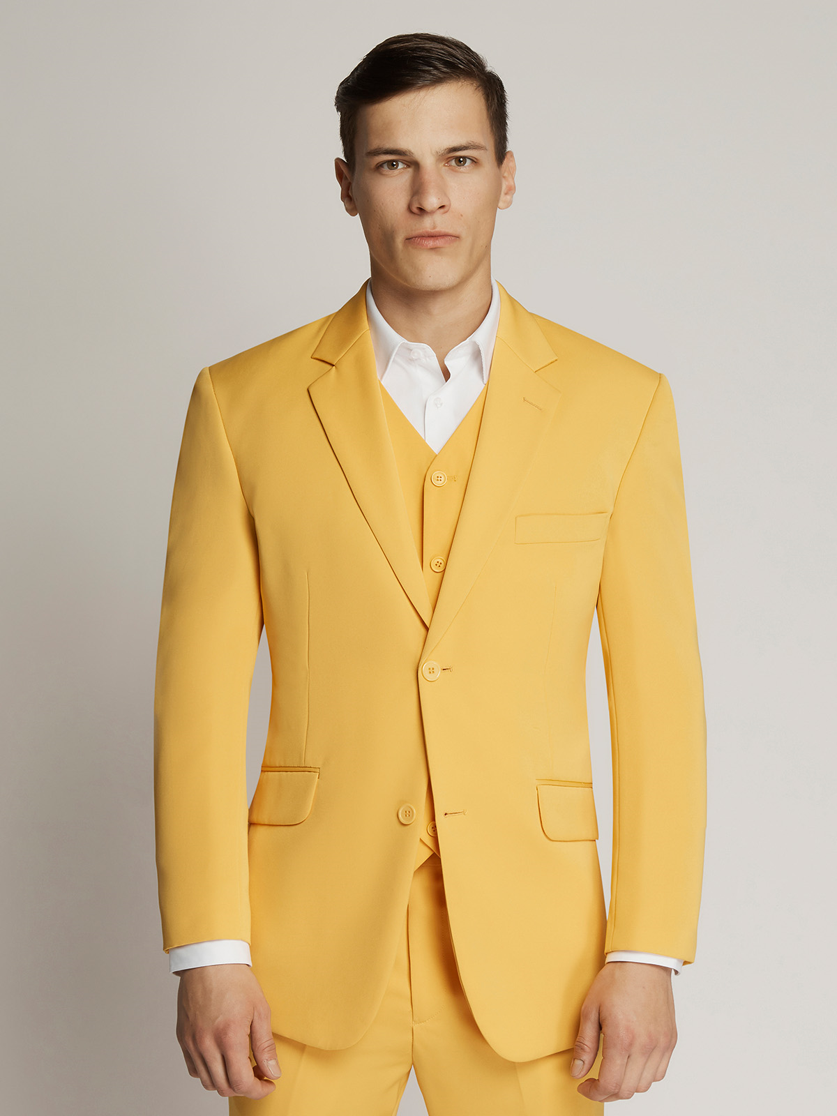 Vegas Fine Twill Plain Microfibre Jacket - Yellow