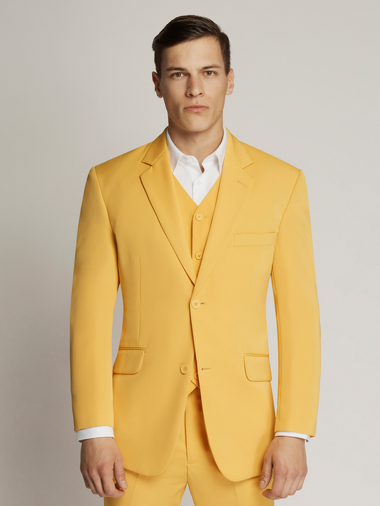 Vegas Fine Twill Plain Microfibre Jacket - Yellow