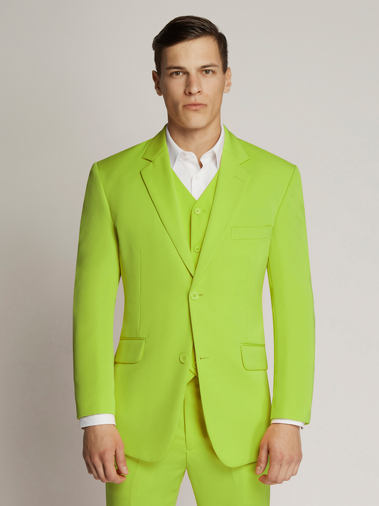 Vegas Fine Twill Plain Microfibre Jacket - Lime Green