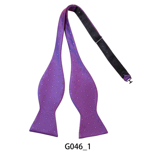 Flower Dotted Self Tie Bow Tie