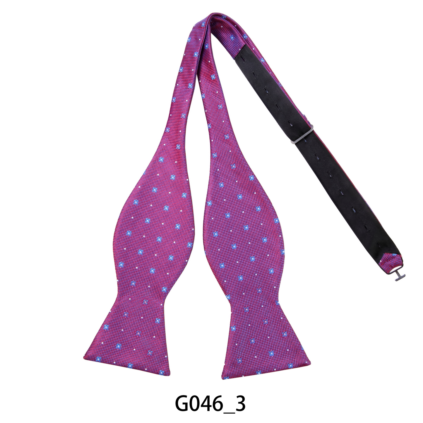 Flower Dotted Self Tie Bow Tie