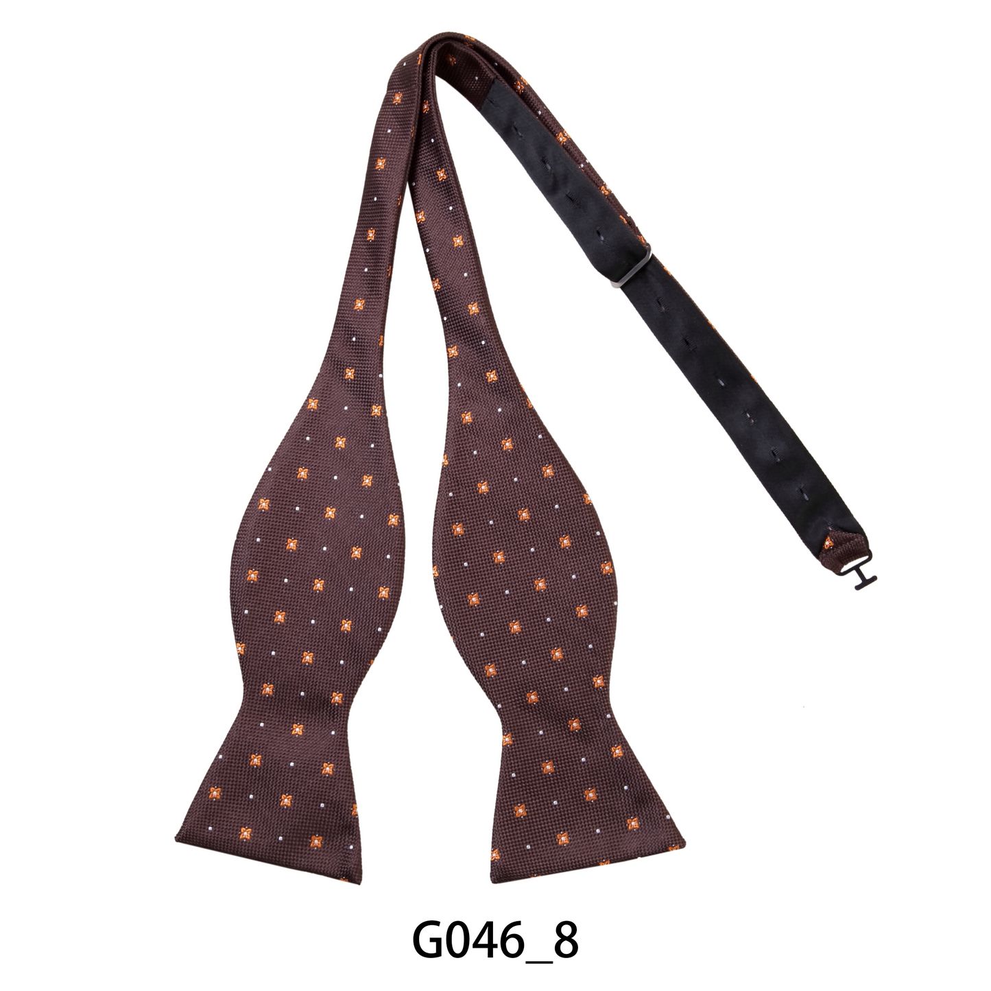 Flower Dotted Self Tie Bow Tie
