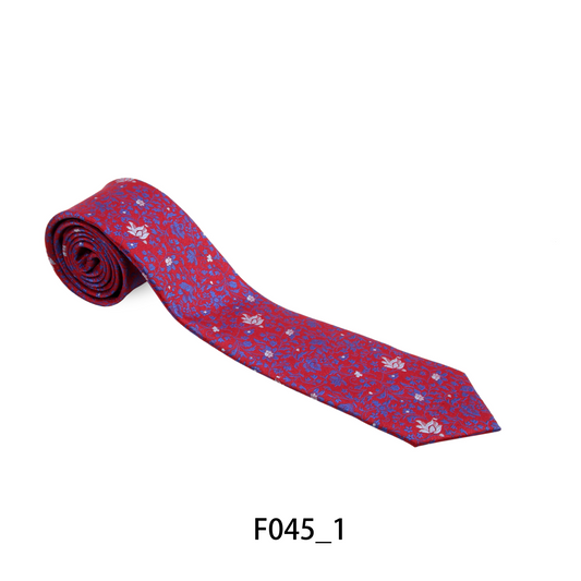 Floral Violet Patterned Tie