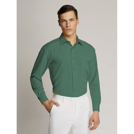Vegas Fine Peach Microfibre Shirt - Emerald