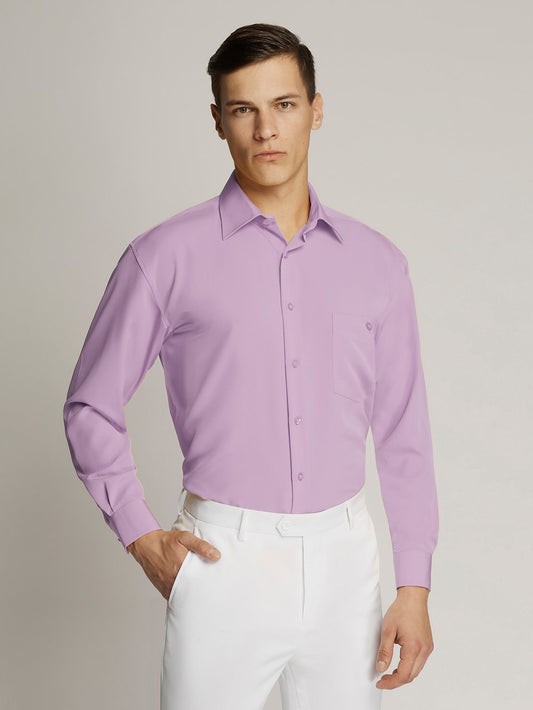 Vegas Fine Peach Microfibre Shirt - Lilac