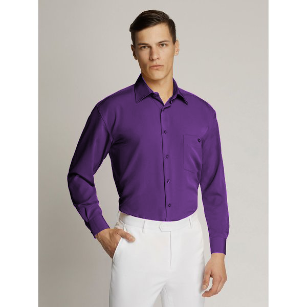 Vegas Fine Peach Microfibre Shirt - Amethyst