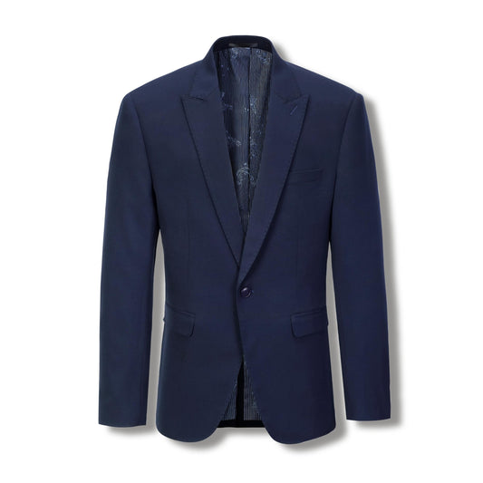 Stallone Plain Weave Stretch Suit - Atlantic