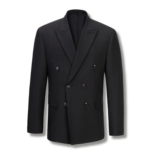 Arlo Double Breasted No Satin Lapel Jacket