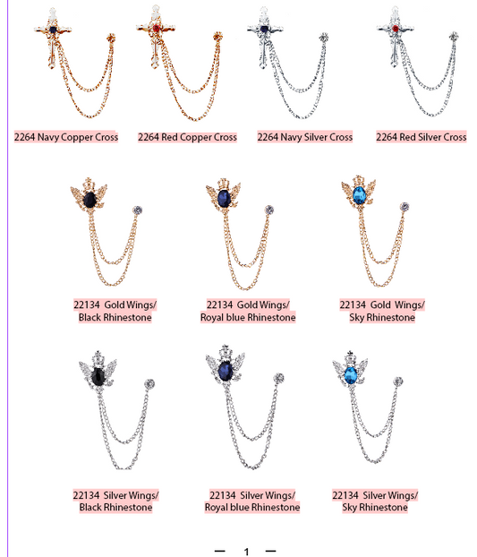 Lapel Chain Pin/ Collar Pin