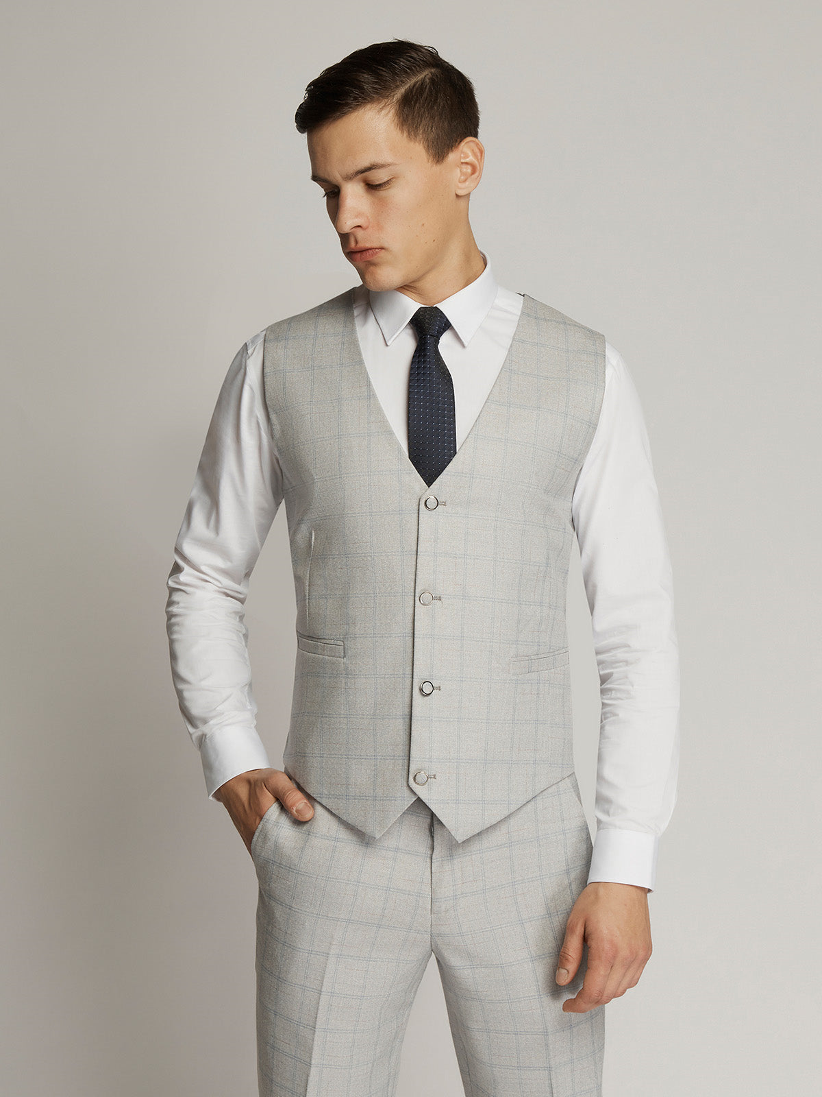 Langcaster Windowpane Check Vest