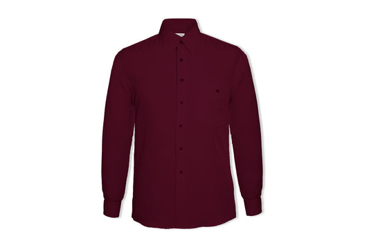 Vegas Boys Fine Peach Finish Microfibre Shirt - Wine
