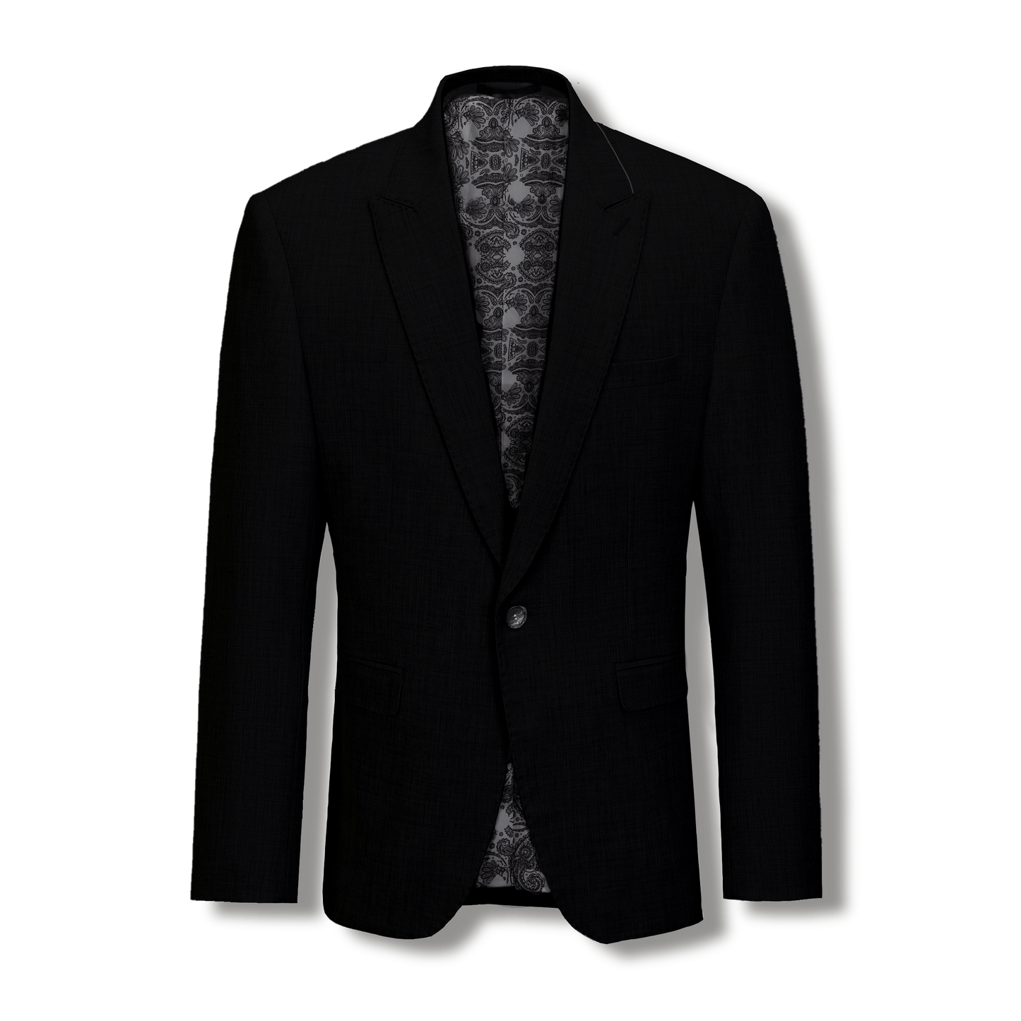 Stallone Plain Weave Stretch Suit - Black