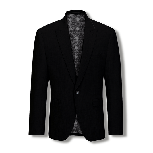 Stallone Plain Weave Stretch Suit - Black