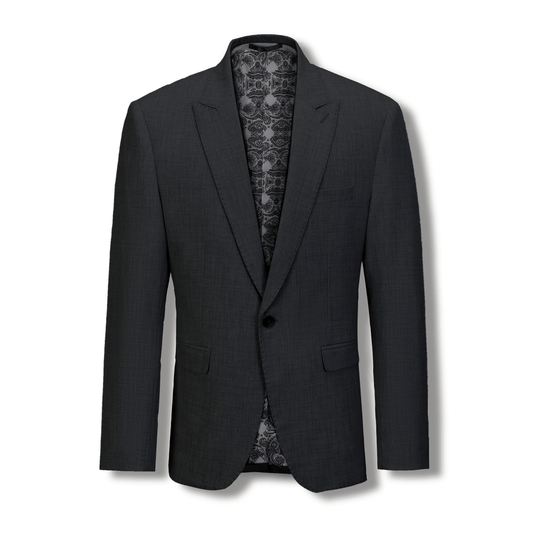 Stallone Plain Weave Stretch Suit - Charcoal