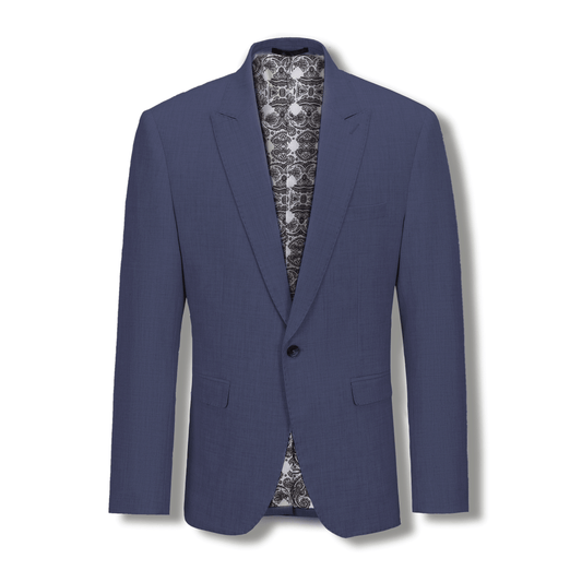 Stallone Plain Weave Stretch Suit - Navy