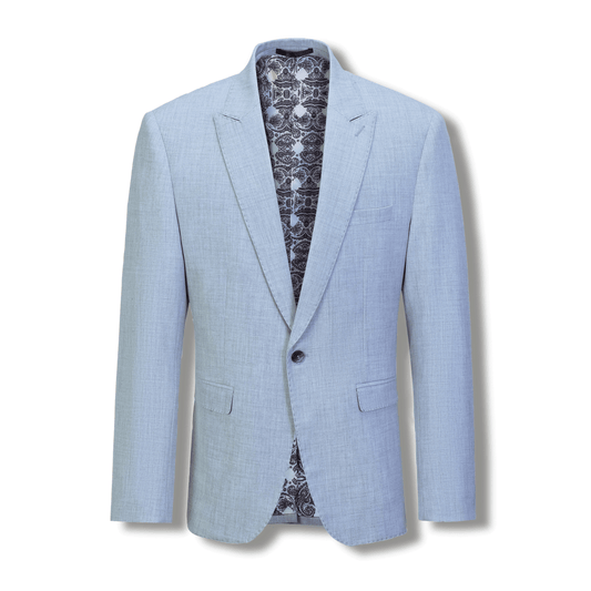 Stallone Plain Weave Stretch Suit - Sky